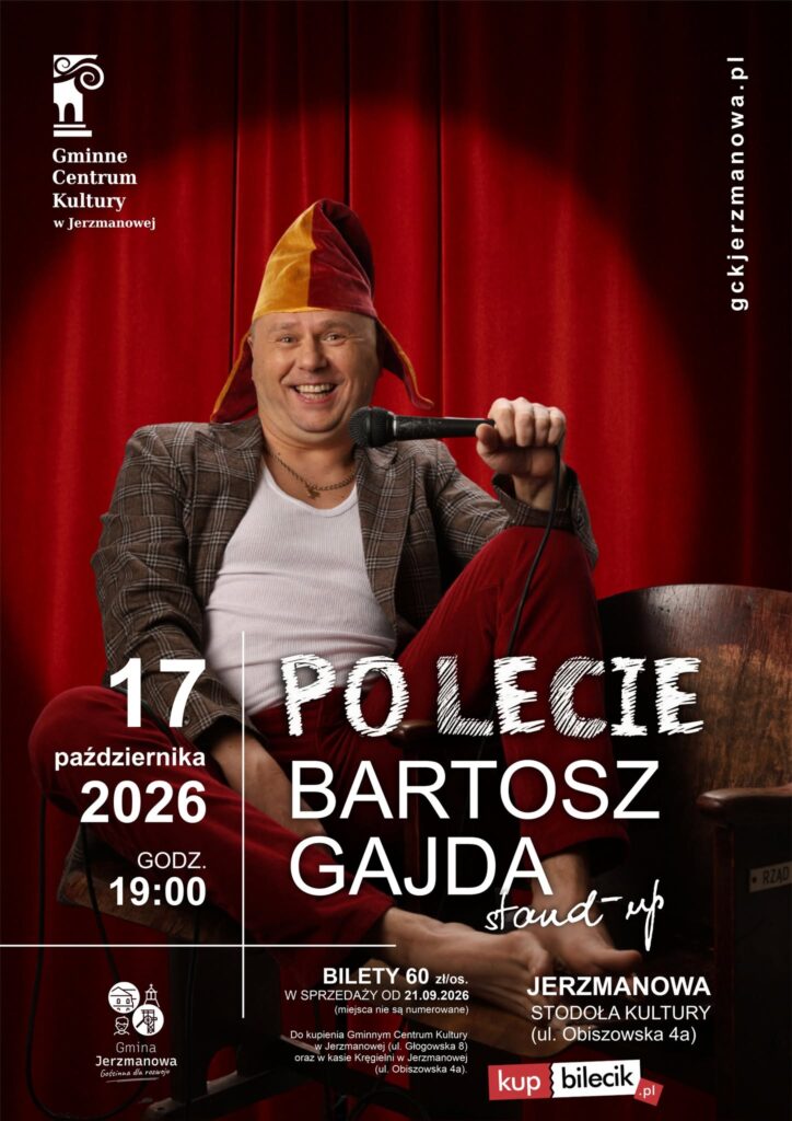 Plakat wydarzenia Bartosza Gajdy w Stodole Kultury